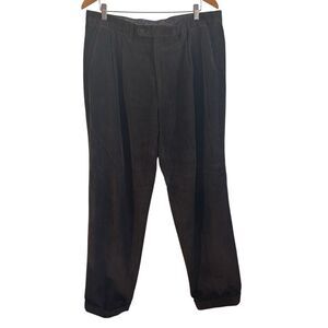 Lauren Ralph Lauren Mens Corduroy Pleated Dress Pants Classic Fit Brown 36x33‎